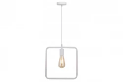 Decor Lija lampada a sospensione quadrata a un punto, colore bianco 2690.