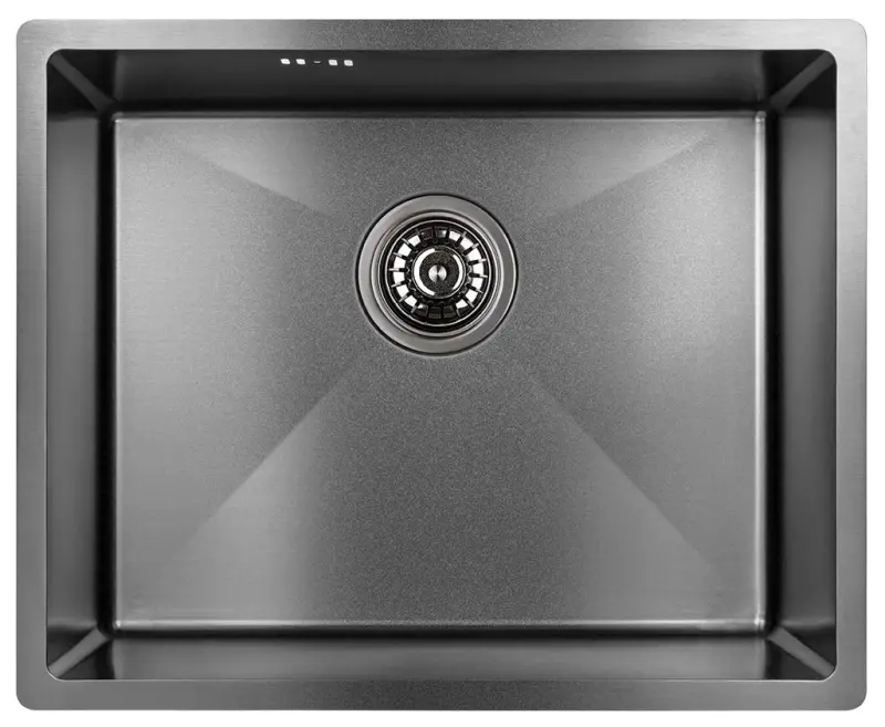 AquaDesign Sinks Lavello in acciaio inossidabile grigio antracite PVD 50x40 montaggio a filo sopra e sotto piano 1208957702