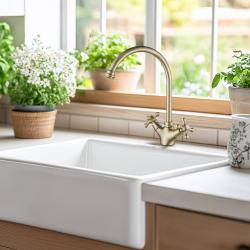 AquaTrimo Windsor rubinetto classico da cucina nostalgico con beccuccio rotondo bronzo 21WS7652BN