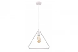 Decor Gija lampada a sospensione triangolare a un punto, bianca 2812.