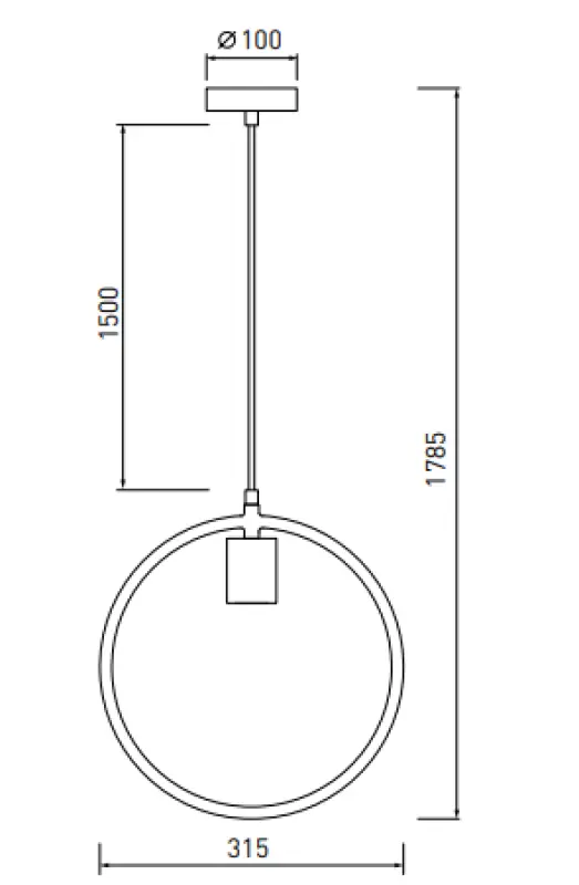 Decorazione Fija lampada sospesa a un punto bianca rotonda 2898