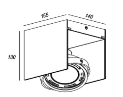 Decor Verso lampada a soffitto nero e oro con testa mobile 1 fonte luminosa 4199