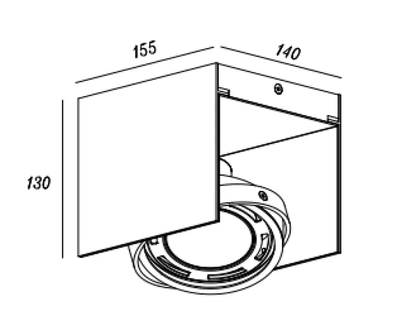 Decor Verso lampada a soffitto nero e oro con testa mobile 1 fonte luminosa 4199