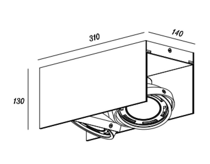 Lampada a soffitto Decor Verso nera e dorata con testa mobile e due fonti luminose 4212.