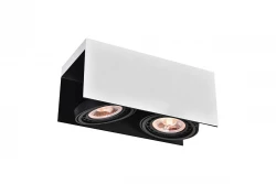 Lampada da soffitto Decor Verso in bianco e nero con testa mobile e 2 sorgenti luminose 4250.