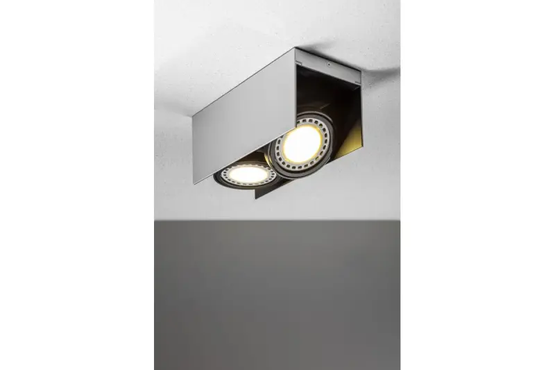 Lampada da soffitto Decor Verso in bianco e nero con testa mobile e 2 sorgenti luminose 4250.