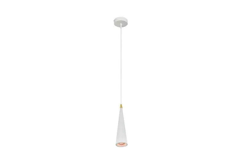 Decor Evi lampada a sospensione conica in alluminio bianco 4397