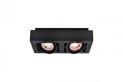 Lampada da soffitto nera rettangolare a 2 punti Decor Loid con 2 fonti luminose 4700.