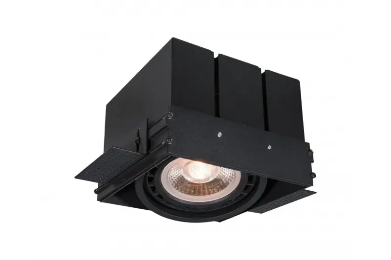 Decor Milo lampada a incasso per soffitto senza cornice nera con 1 fonte luminosa 4731