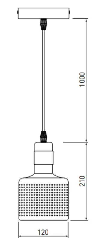 Lampadario sospeso cilindrico Decor Bellis bianco e oro con 1 fonte luminosa 4574.