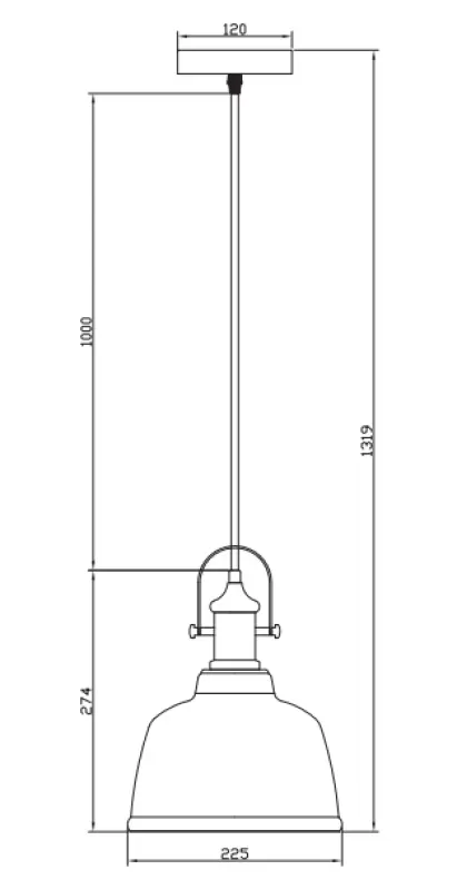 Lampada a sospensione Decor Muscari II, colore ambra in finitura metallica con supporto in ottone 3565.