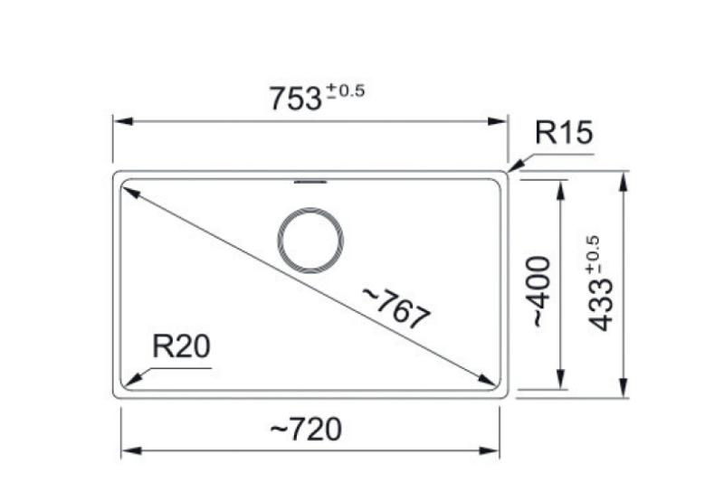 Franke Maris MRG 210-72 Fragranite lavello nero opaco montaggio a filo