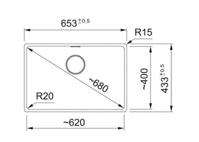 Franke Maris MRG 210-62 Fragranite grigio pietra lavabo da incasso