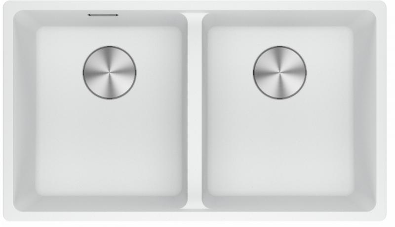 Franke Maris MRG 220-35-35 Fragranite Polar bianco doppio lavello da incasso piatto