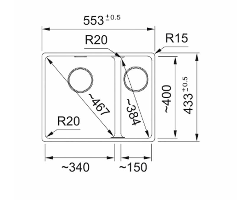 Franke Maris MRG 260-34-15 Fragranite Onyx lavello Lato sinistro per installazione a filo