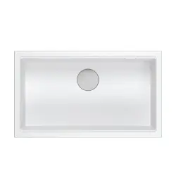 Quadri Newport II lavello grande e profondo in granito sopra e sottopiano lavello bianco 76x45 1208957854