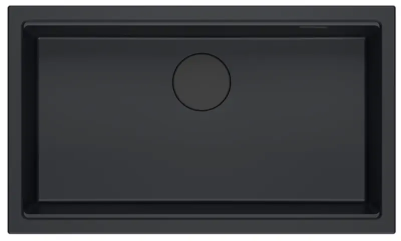 Quadri Newport II lavello grande e profondo in granito sopra e sottopiano lavello nero 76x45 1208957855