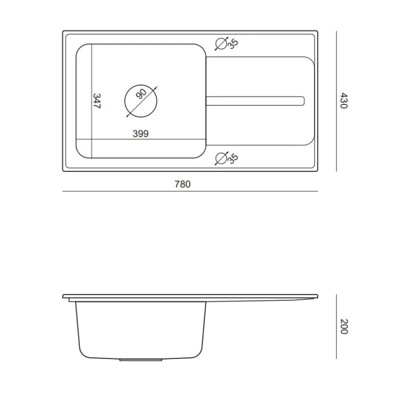 Quadri Fusion lavello in acciaio inossidabile con scolapiatti in granito argentato 78x43 reversibile 1208957880