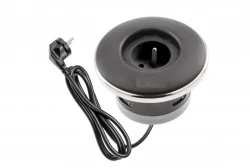 Indux Cover presa da incasso a terra opaca nera con coperchio chiuso 1208957924