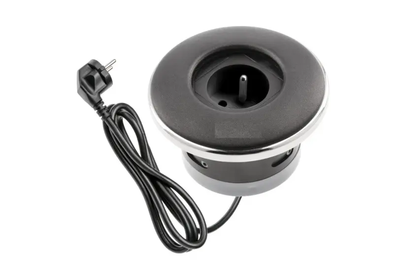 Indux Cover presa da incasso a terra opaca nera con coperchio chiuso 1208957924