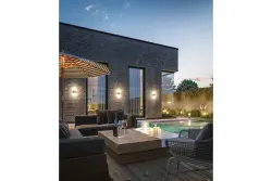 Illuminazione Corta lampioni da parete per il giardino, colore antracite, per 2 fonti luminose 1289002