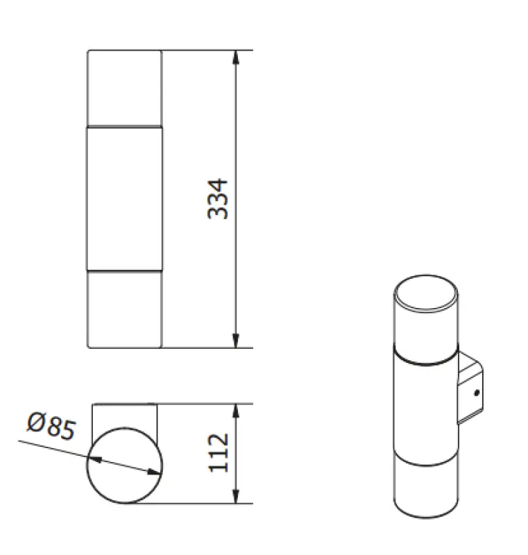 Illuminazione Corta lampioni da parete per il giardino, colore antracite, per 2 fonti luminose 1289002