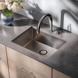 AquaDesign R25 Lavello in acciaio montaggio a filo sopra e sotto piano colore acciaio inossidabile 50x40cm 1208958208
