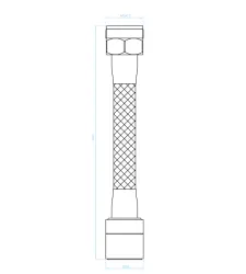 Design d'acqua perlatore esteso a 2 funzioni con beccuccio flessibile 13cm cromo M22 e M24 1208958229