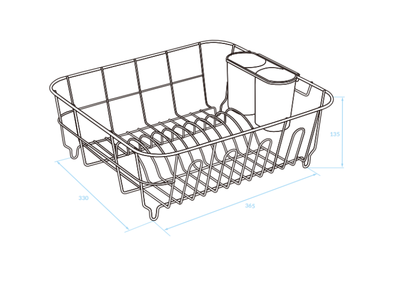 EPKA Scolapiatti nero in acciaio 36.5x13.5x33cm 1208958244