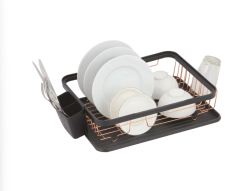 EPKA Scolapiatti nero/oro rosa in acciaio 43.3x10.5x32 cm 1208958247