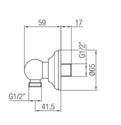 PB Classic Connessione a gomito da parete per tubo flessibile della doccia Nostalgico bronzo 1208958332