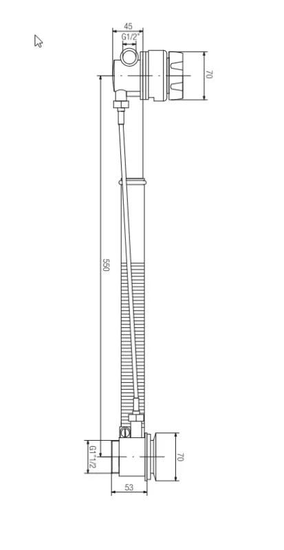 Scarico del bagno PB in cromo con troppo pieno e combinazione di riempimento per la vasca 1208958386