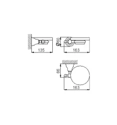 Portasapone classico Huber Croisette in bronzo-ceramica 4022.01H.BA