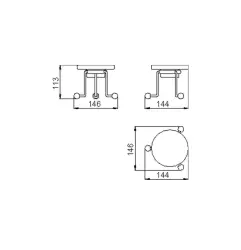 Portasapone classico Huber Croisette in bronzo-ceramica 4028.01H.BA