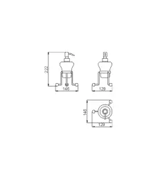 Distributore di sapone classico Huber Croisette in bronzo-ceramica 4030.01H.BA