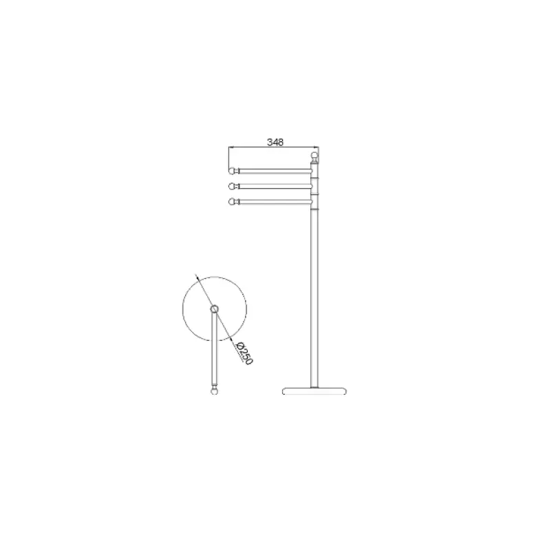 Huber Croisette Portasciugamani Classico a supporto modello Bronzo 4042.01H.BA