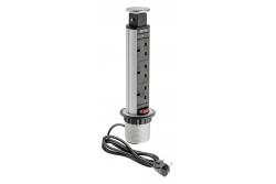 Cavo di prolunga da tavolo 60 mm, 3 prese UK (argento) VERSIONE INGLESE 1208958627