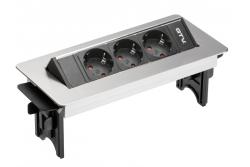 Prolunga da tavolo senza cassetta, 3 prese Schuko, cavo di alimentazione da 1,5 m con spina inox 1208958679