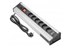 Cavo di prolunga da tavolo MULTI con protezione da sovratensioni, 6 prese con messa a terra, 4 porte USB 1208958684