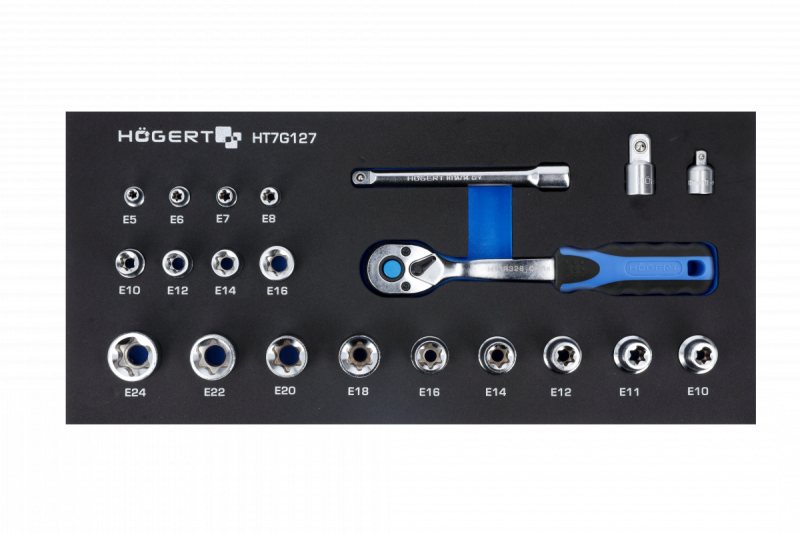 Hoegert Set di prese con manico a cricchetto 1208962037