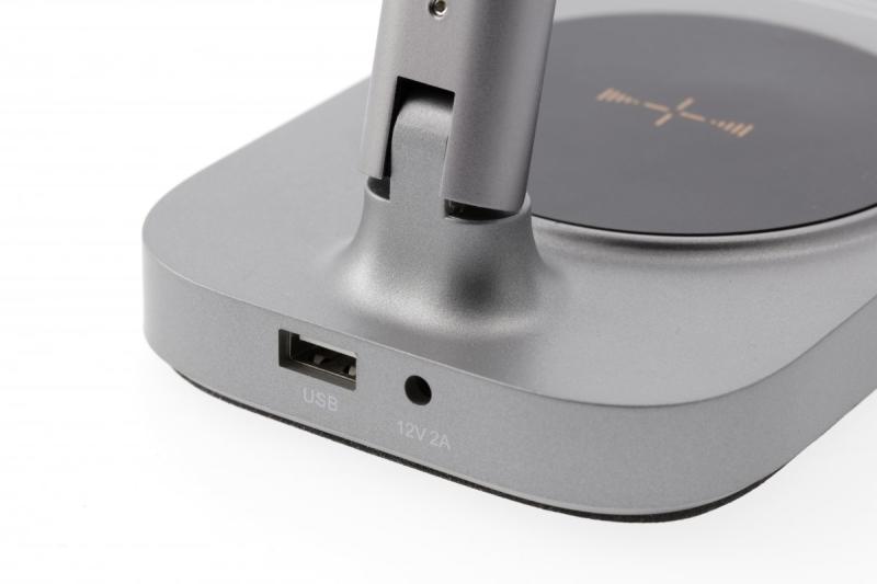 Decor Lampada da scrivania Bressi 8W 450lm AC220-240V 3-CCT Ricarica wireless USB PF>0 5 RA>80 Grigio 1208962480