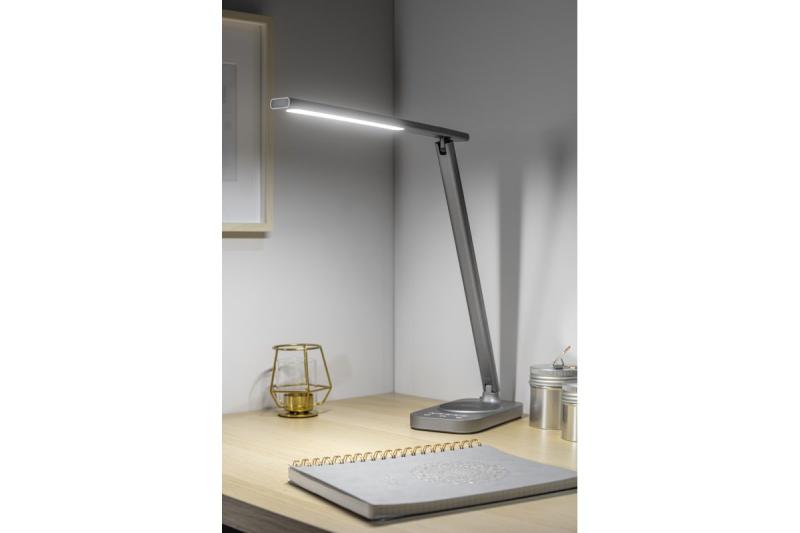 Decor Lampada da scrivania Bressi 8W 450lm AC220-240V 3-CCT Ricarica wireless USB PF>0 5 RA>80 Grigio 1208962480