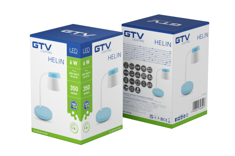 Decor Lampada da scrivania Helin 6W 350lm AC220-240V 3-CCT PF> 0 5 RA>80 Blu 1208962493