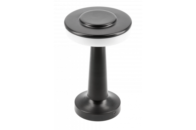 Decor Lampada da scrivania Monum 3W 200lm DC 5V 1A 3000 K 3 gradi. Batteria dimmerabile da 1800 mAh nera. 1208962504