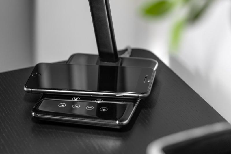 Decor Lampada da scrivania Tritton 6W 340lm AC220-240V 4-CCT Ricarica wireless USB PF>0 5 RA>80 nera 1208962518