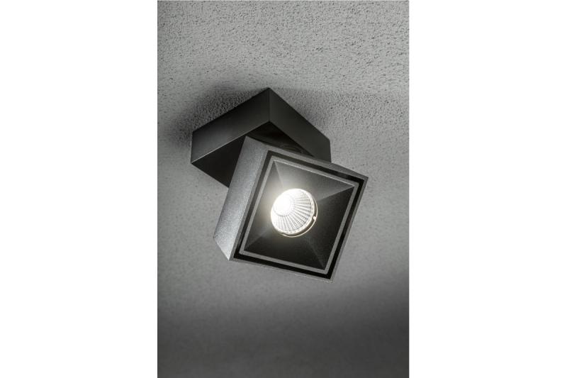 Decor Luminare LED BIANCO 8W 680lm AC220-240V 50/60 Hz PF>0 9 Ra≥80 IP20 IK06 36° 4000K quadrato nero. 1208962670
