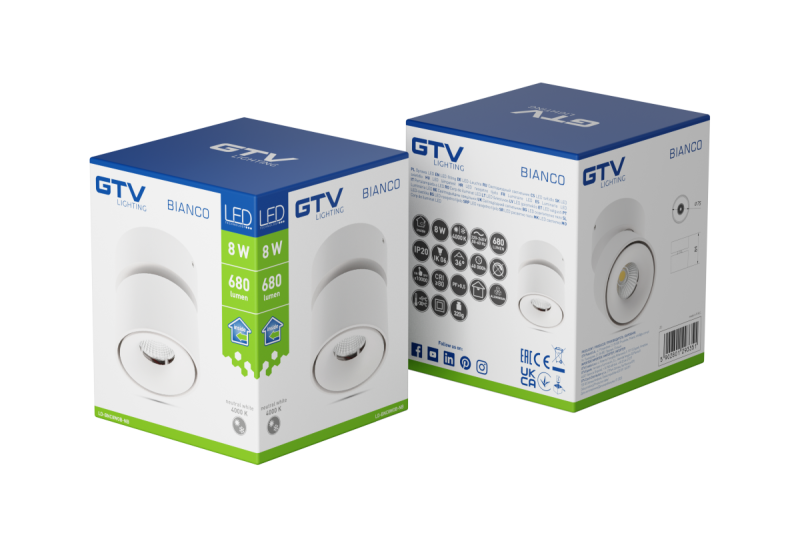 Decor Luminare LED BIANCO 8W 680lm AC220-240V 50/60 Hz PF>0 9 Ra≥80 IP20 IK06 36° 4000K bianco rotondo. 1208962671