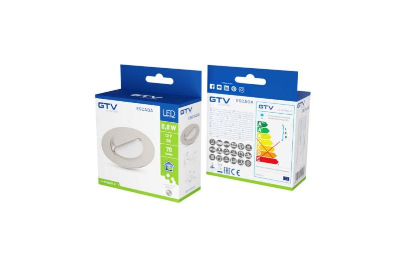 Decor Luminare per scala a LED ESCADA OB DC12V con copertura rotonda opaca 0 8W 70lm 4000K cavo inox 150cm.