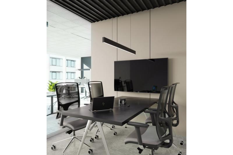 Decor Luminaire sospeso a LED LIVIA 40W 3600lm AC220-240V 50-60Hz 100° RA>80 IP20 AL/PC 4000K 120cm nero 1208962913