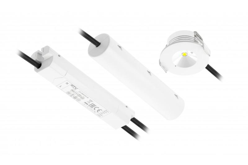 OMAHA-3 lampada di emergenza LED, 3W, 300lm, AC220-240V, 50-60Hz, IP20, 3h, 6400K, monouso, PULSANTE DI PROVA 1208963024